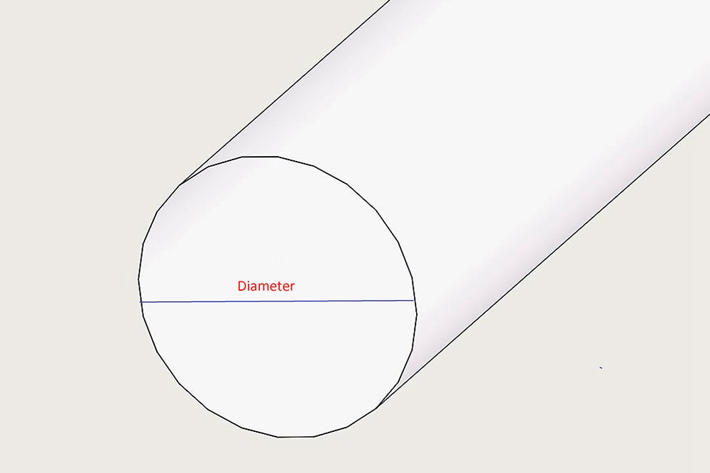 Diamètre de la barre acrylique ronde