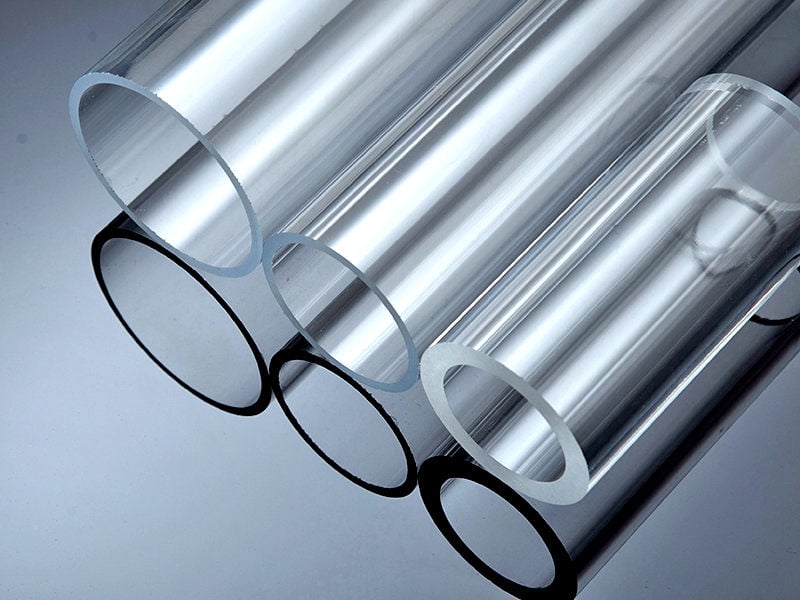 AFexm Tube en plexiglas Acrylique Transparent Diamètre 80 mm Longueur 50 cm,2 pcs,Wall Thickness 2mm 